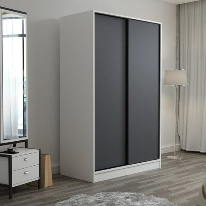دولاب جرار 120 × 60 × 200 سم - أبيض